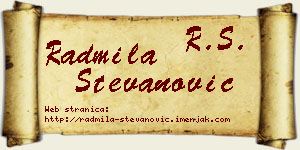 Radmila Stevanović vizit kartica